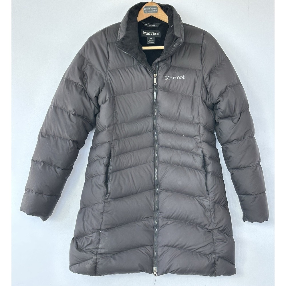 Marmot Puffer Down Black Coat Women's Medium Classy Capsule